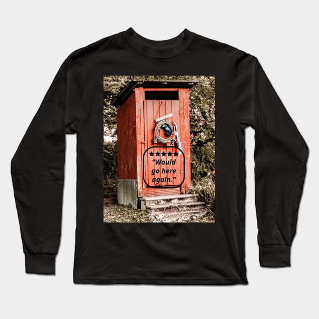Five Star Rated Outhouse Bathroom Long Sleeve T-Shirt by Shell Photo & Design